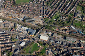 Queens Rd Lowfield Sheffield S2 aerial photograph