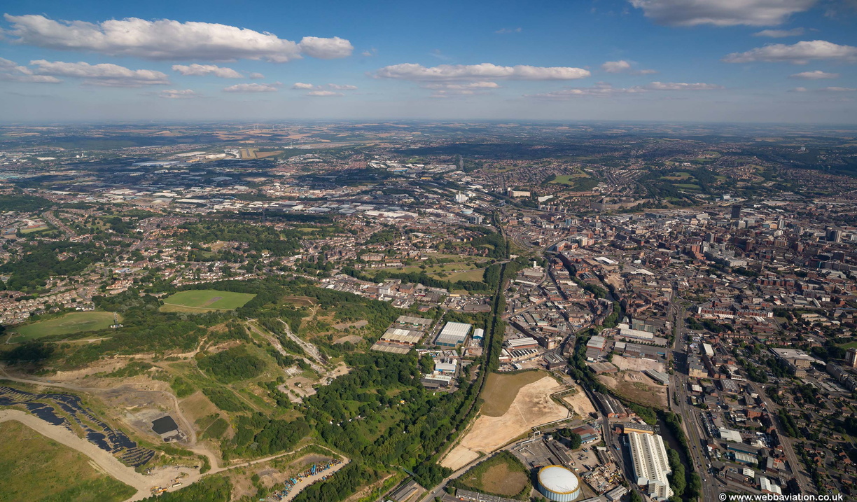 Sheffield South Yorkshire aerial photograph