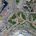 Park Square Roundabout  Sheffield from the air 