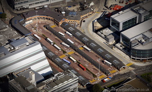Sheffield Bus Station from the air 