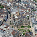 city centre Sheffield  from the air 