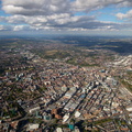Sheffield city centre S1  from the air 