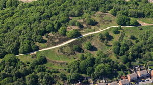 Wincobank vitrified Iron age hillfort Sheffield  aerial photograph