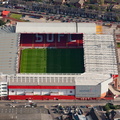 Bramall Lane football stadium Sheffield, home of Sheffield United aerial photograph