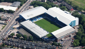 Hillsborough Stadium Sheffield  aerial photograph 