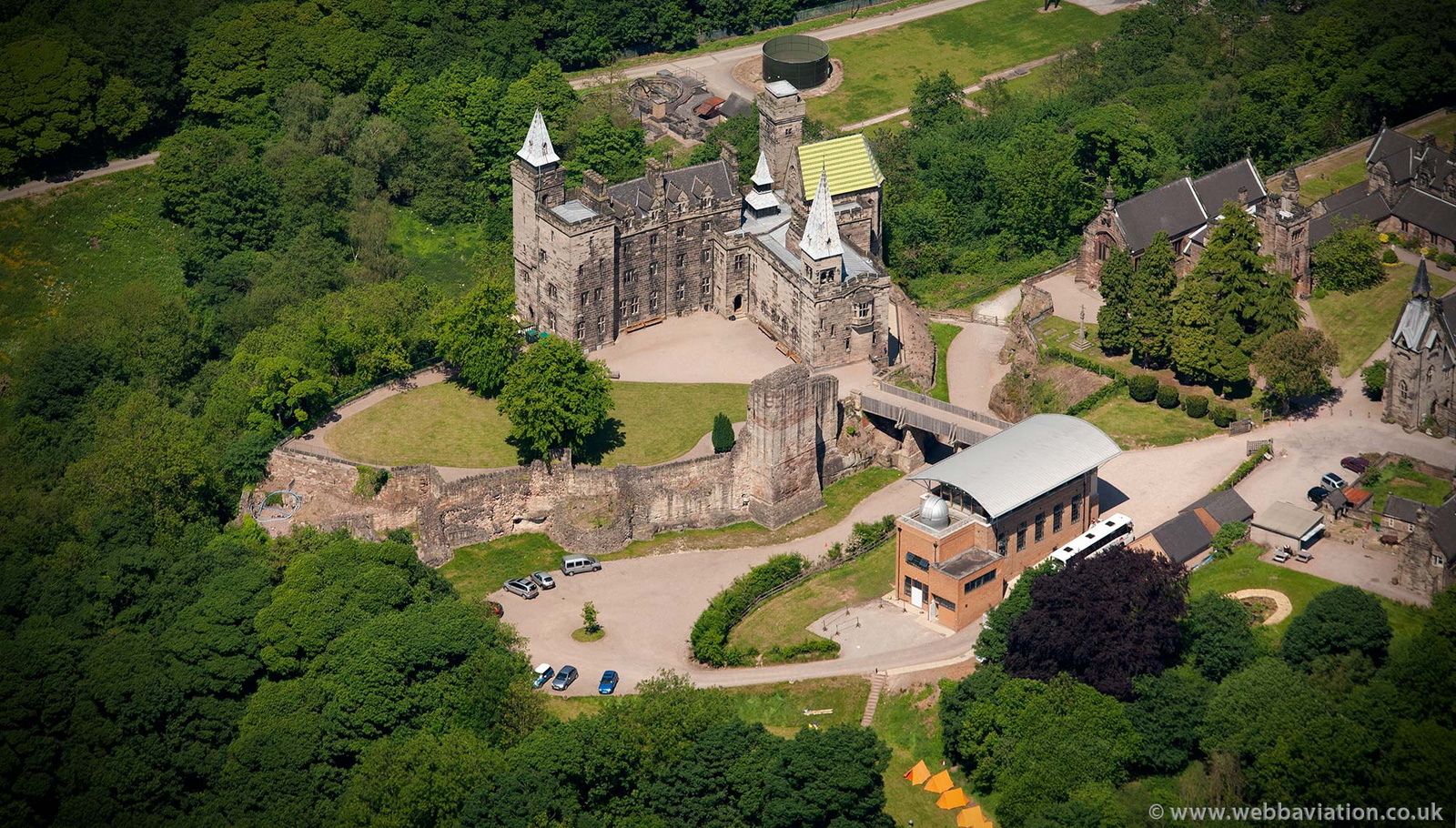 Alton Castle aerial photograph