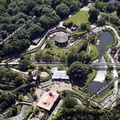 Alton Towers Theme Park Staffordshire aerial photograph 