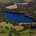 Knypersley Reservoir Staffordshire from the air 