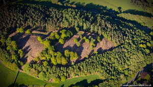 Bury Bank Iron age Multivallate hillfort   aerial photograph