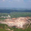 Caldon Low Quarry Staffordshire  from the air 