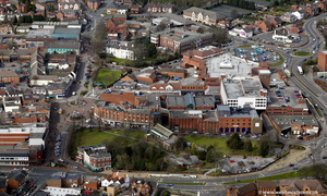Cannock town centre  Staffordshire  from the air