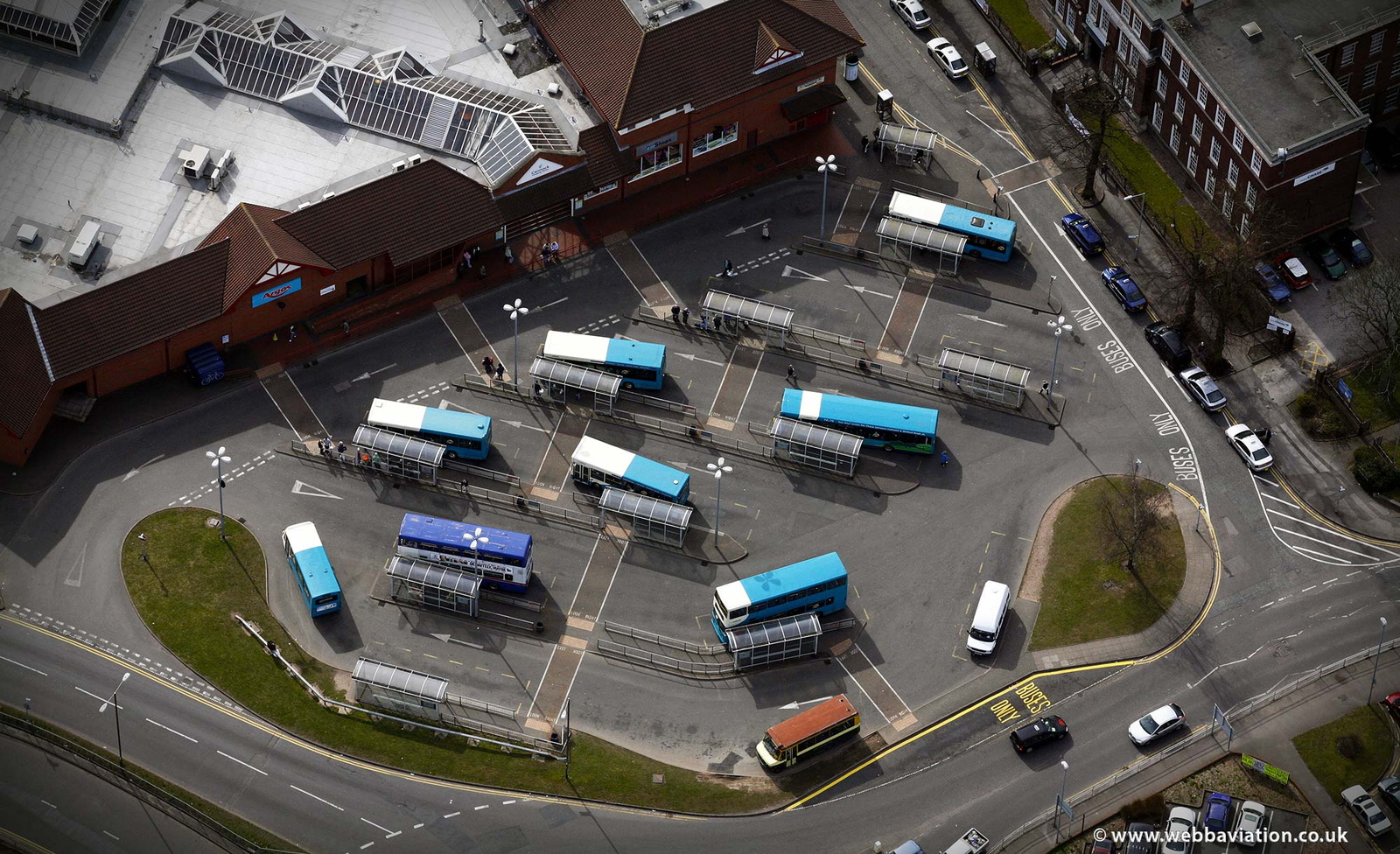 Cannock Bus Station Staffordshire  from the air