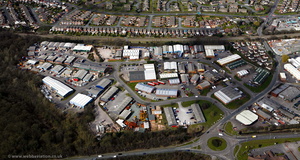 Martindale Industrial Estate Cannock Staffordshire  from the air