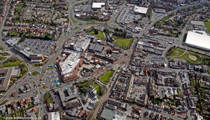 Cannock town centre   Staffordshire  from the air