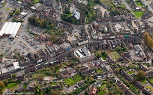 Cheadle  town centre  Staffordshire  from the air