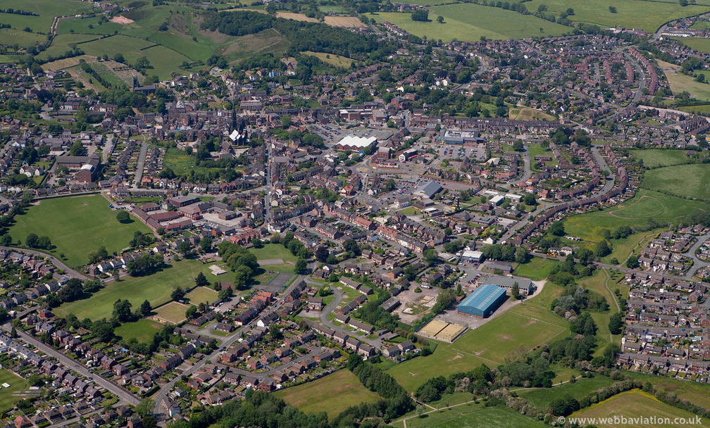 Cheadle Staffordshire  from the air