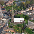 St Giles' Catholic Church, Cheadle  Staffordshire  from the air