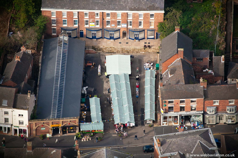 Cheadle  Market Staffordshire  from the air