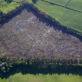 Craddocks Moss peat bog  Staffordshire England UK from the air