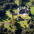 Eccleshall Castle  Staffordshire  from the air