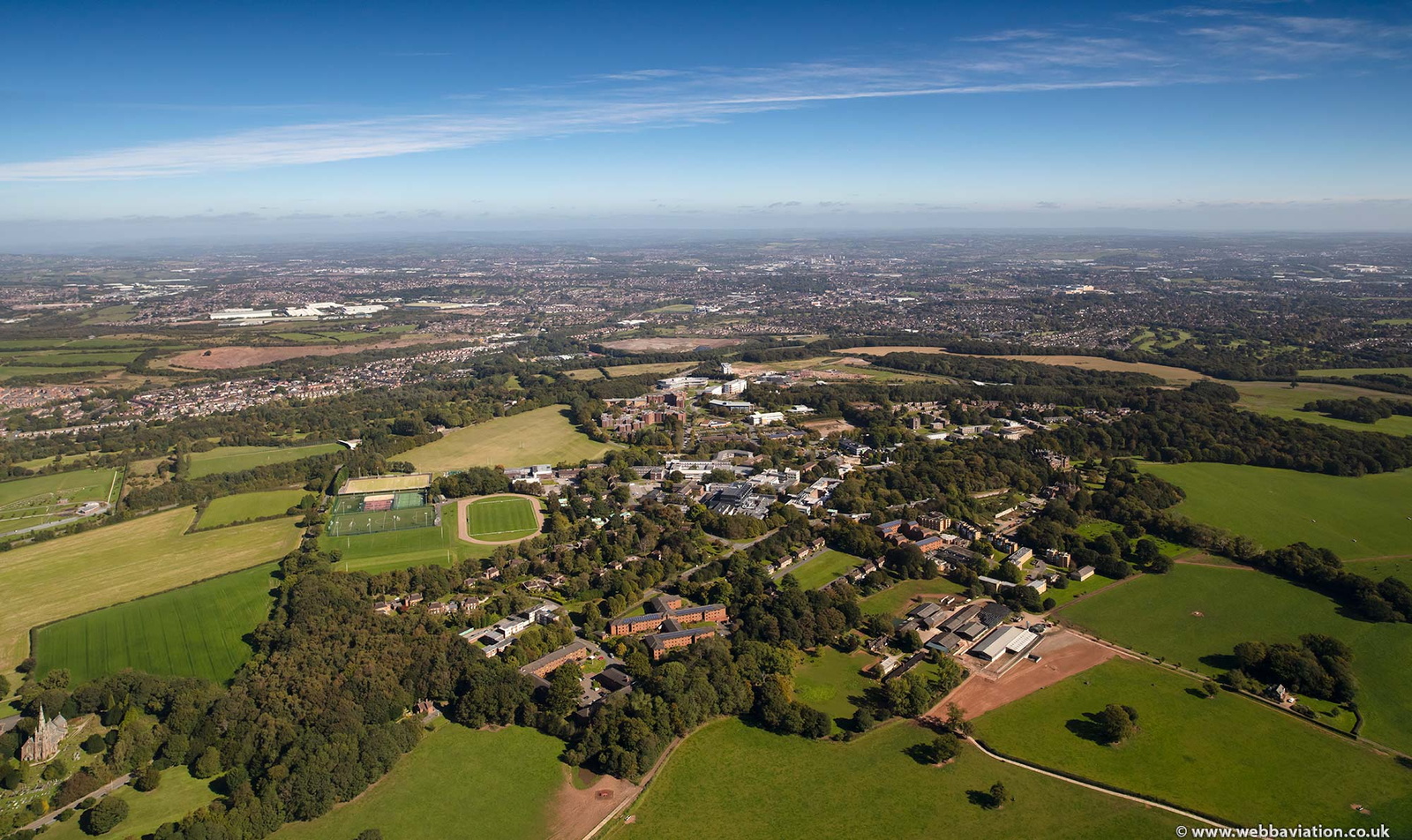 Keele University, Keele, Staffordshire from the air 