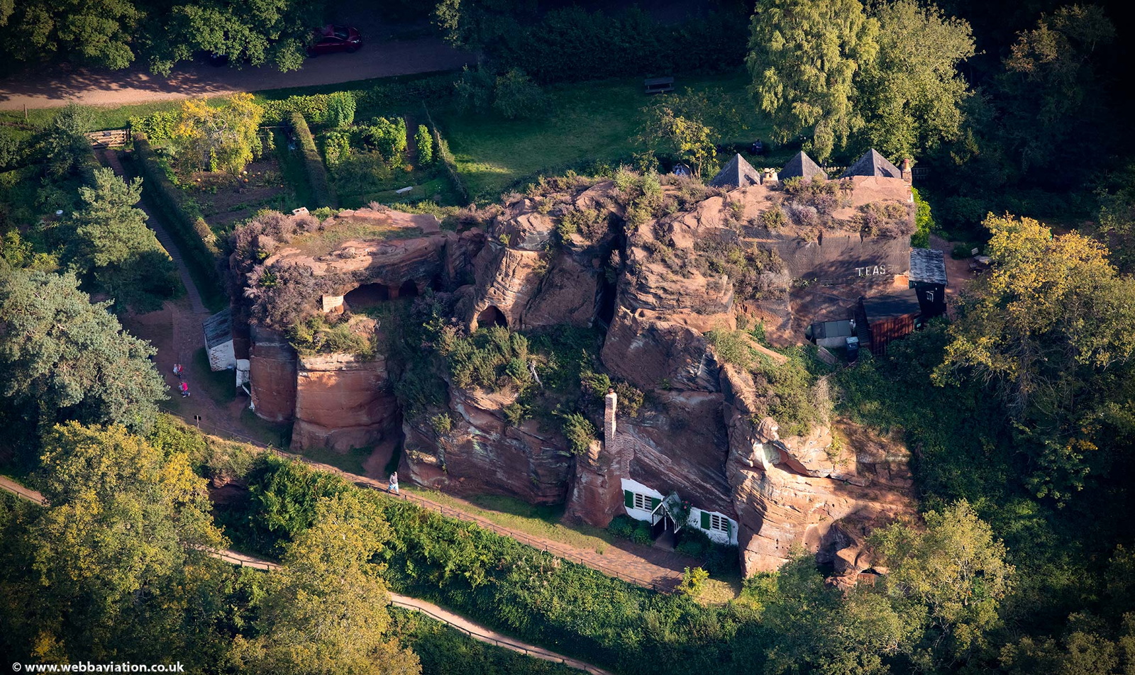 Kinver Edge Rock Houses from the air