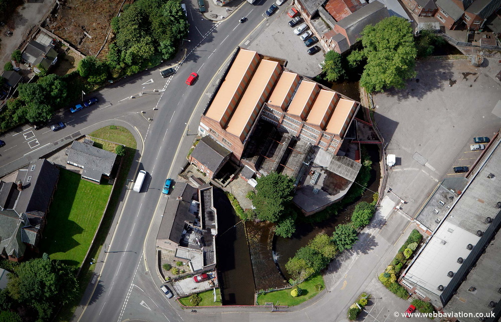 Brindley Water Mill Leek  Staffordshire  from the air