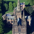 Lichfield Cathedral  from the air