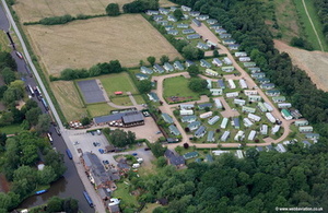 Staffordshire Holiday Park Fradley Junction near  Lichfield   aerial photograph