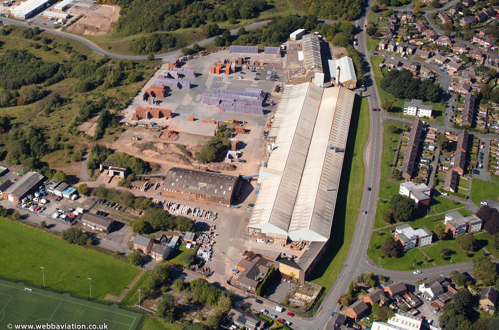 Chesterton Brickworks. Ibstock Brick , Newcastle-under-Lyme  Staffordshire  from the air 
