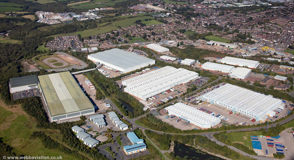 Lymedale Business Park, Newcastle-under-Lyme  Staffordshire  from the air 