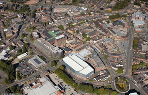 Newcastle-under-Lyme Staffordshire  from the air 