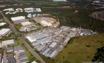  Parkhouse East Industrial Estate , Newcastle-under-Lyme  Staffordshire  from the air 