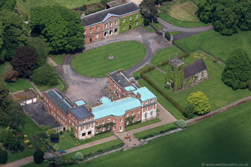 Okeover Hall Staffordshire  from the air