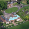 Okeover Hall Staffordshire  from the air