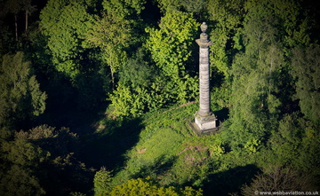 Pitt's Column, Sandon Park aerial photograph