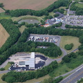 Stafford  Motorway Services on the M6 Motorway Northbound , Staffordshire UK  aerial photograph