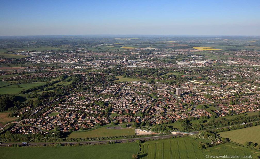 Stafford England UK from the air
