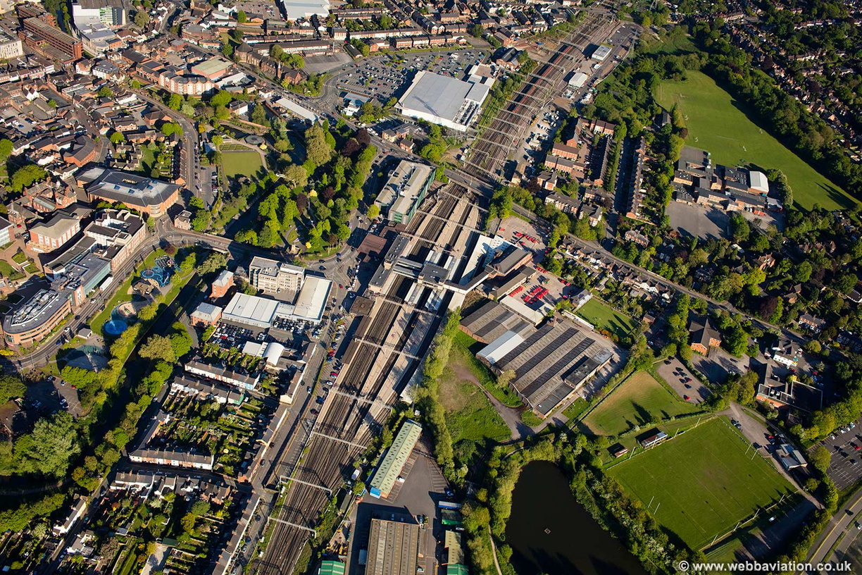 Stafford Station aerial photograph