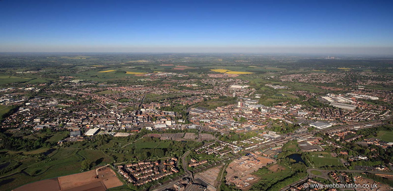 Stafford England UK panorama   from the air