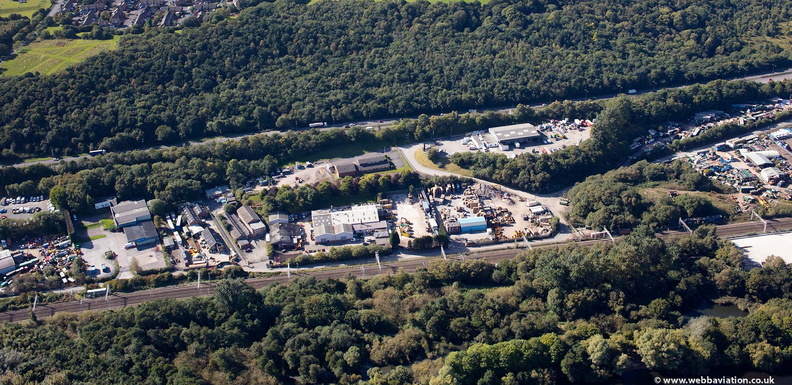 Chemical Lane, Longbridge Hayes Industrial Estate, Longport, Stoke on Trent, ST6  from the air 