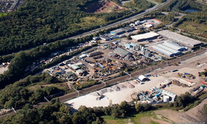Moores Metals, Chemical Lane, Longbridge Hayes Industrial Estate, Longport, Stoke on Trent, ST6  from the air 