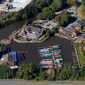 Festival Park Marina, Etruria, Stoke on Trent, from the air 