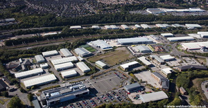 Festival Trade Park, Stoke on Trent, from the air 