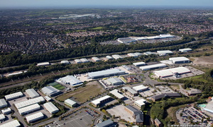 Festival Trade Park, Stoke on Trent, from the air 