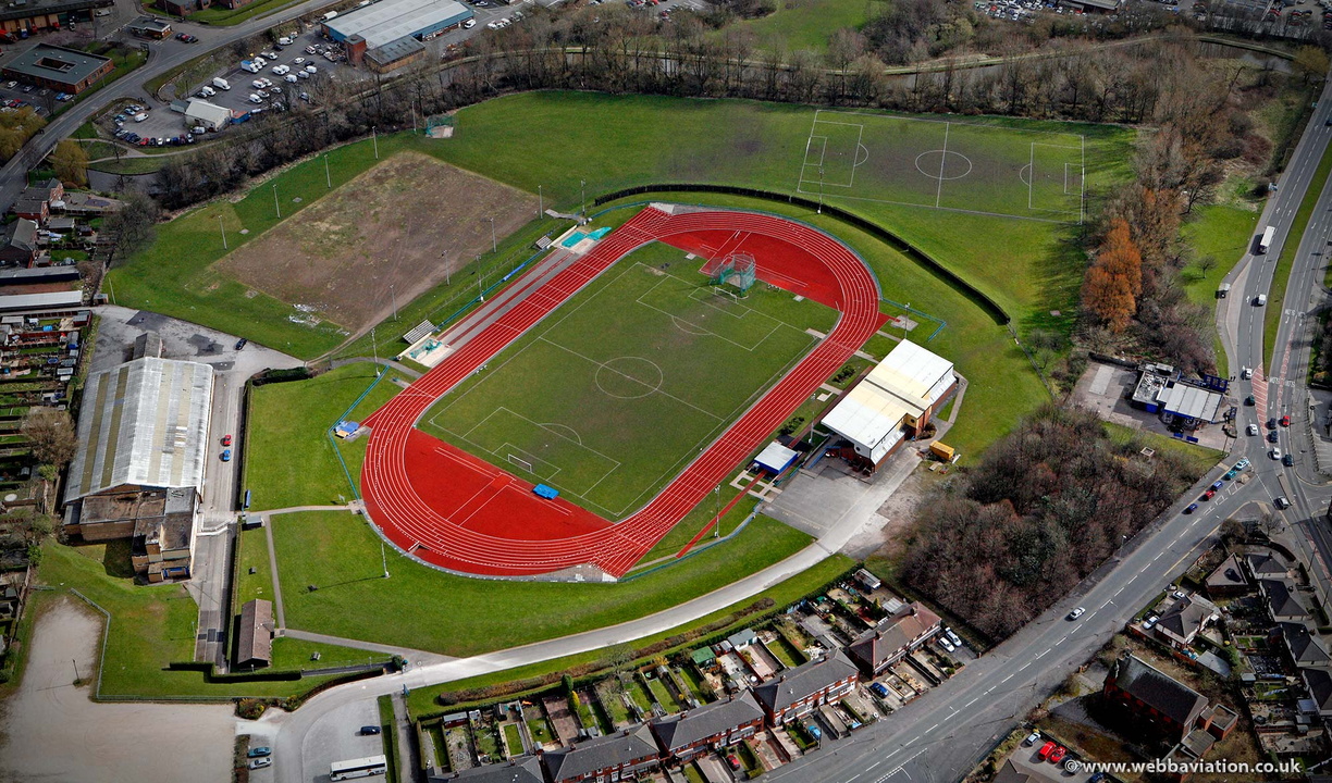 Northwood Stadium Stoke-on-Trent from the air