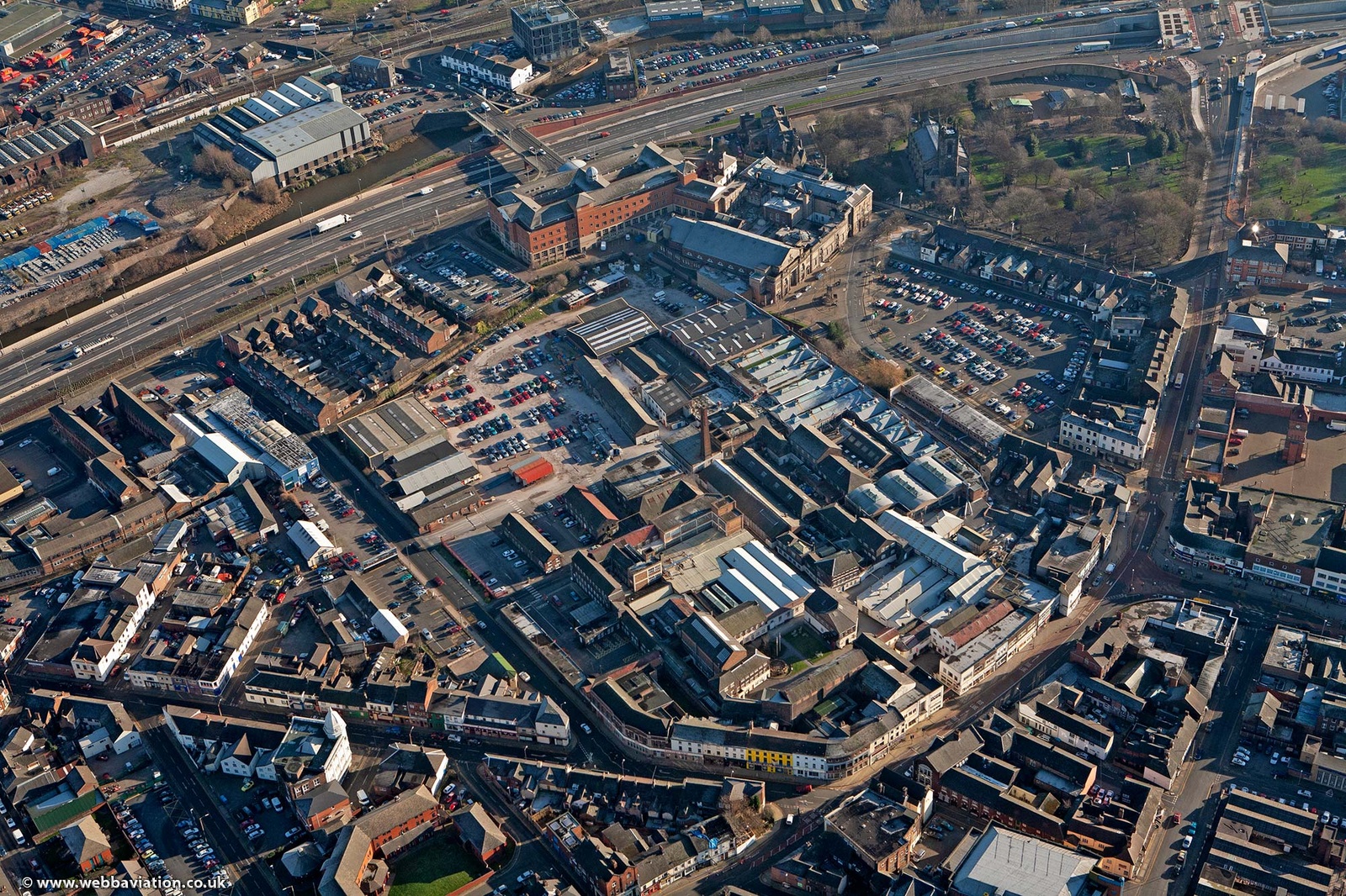 Spode Works Stoke-on-Trent  from the air