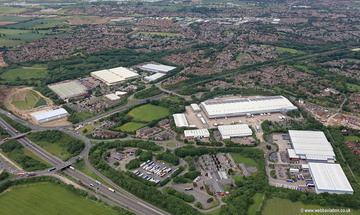  Junction 10 M42 motorway services  at  Tamworth  aerial photograph