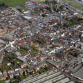Uttoxeter town centre from the air