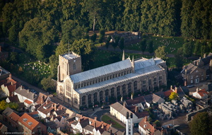St Mary's Church Bury St Edmunds from the air